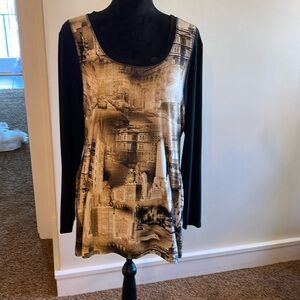 Light weight scoop neck tunic top. Very classy. Only worn once.